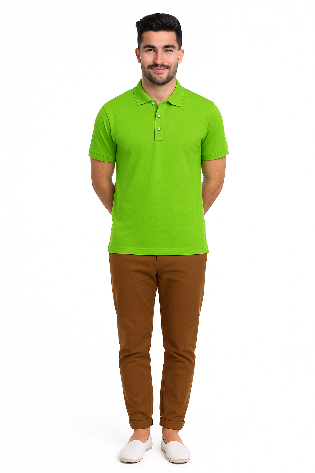 Men’s Lime Green Polo Shirt – Fresh Look, Everyday Comfort