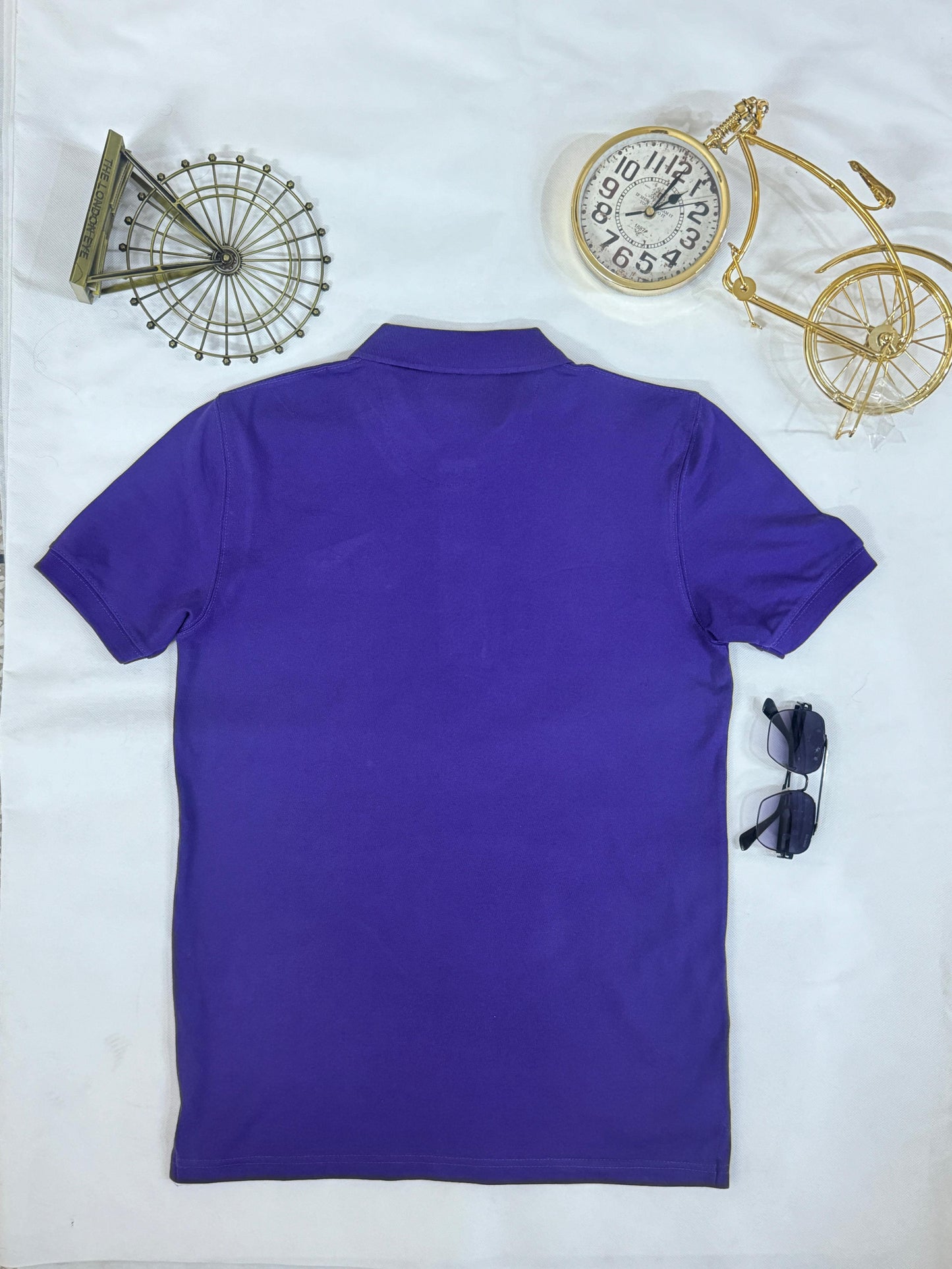 Men’s Purple Denim Polo – Bold Color, Effortless Style