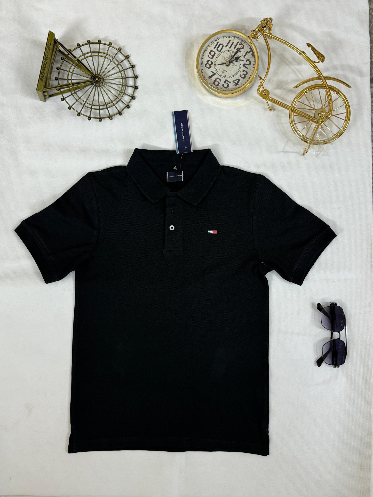 Men’s Tommy Hilfiger Black Polo – Timeless Icon, Premium Comfort
