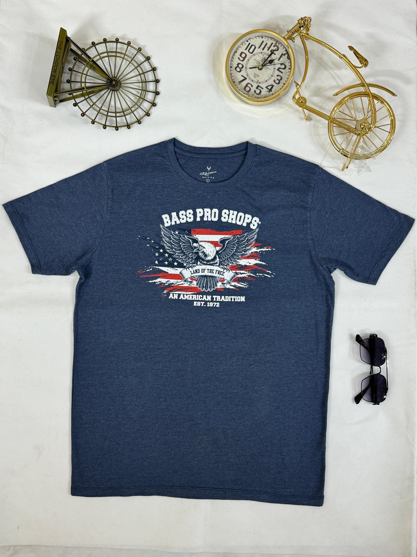Men’s Bass Pro Shops T-Shirts – Bold Patriot Style in Red, Blue & White