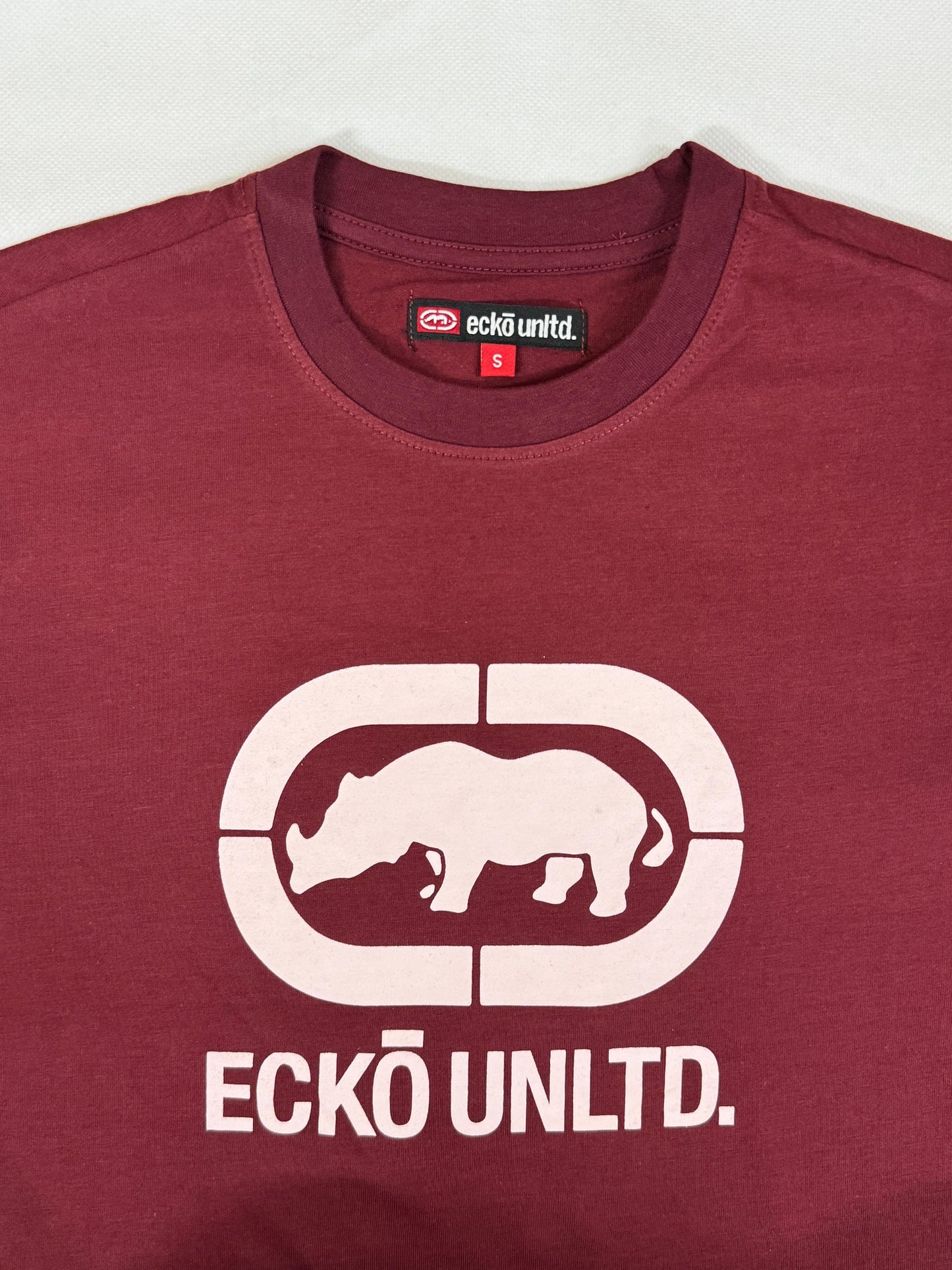 Men’s ECKŌ UNLTD. Maroon T-Shirt – Bold, Iconic Street Style