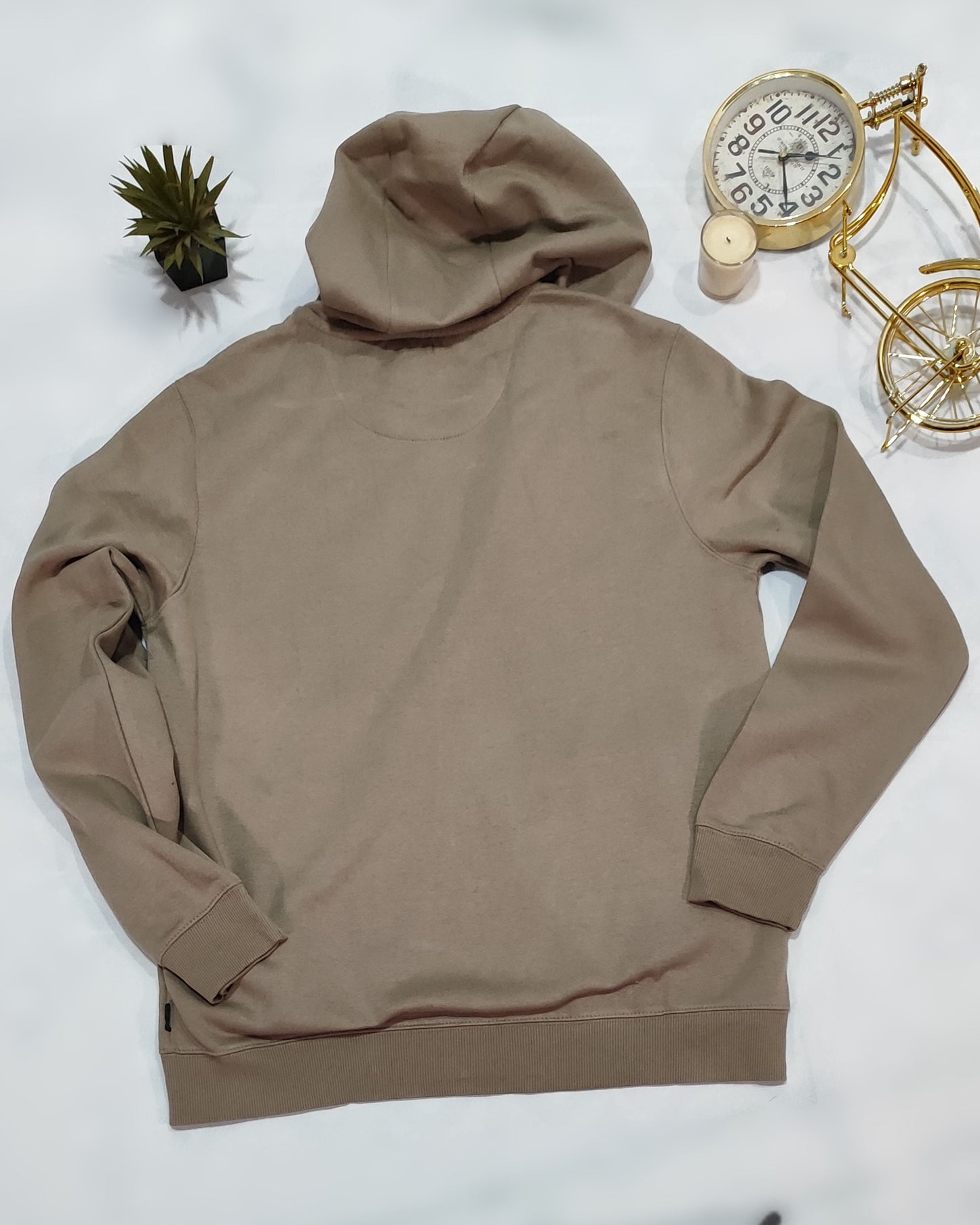 Versatile Full-Zip Hoodies in Dark Green and Beige