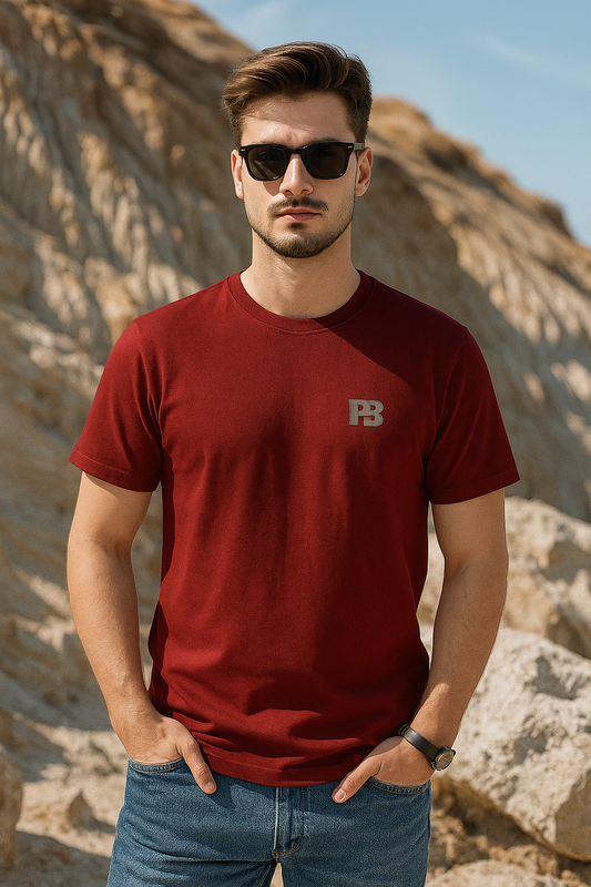 RB Logo Tee – Red Skin & Blue