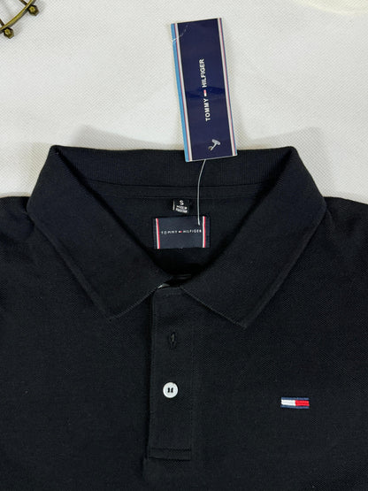 Men’s Tommy Hilfiger Black Polo – Timeless Icon, Premium Comfort
