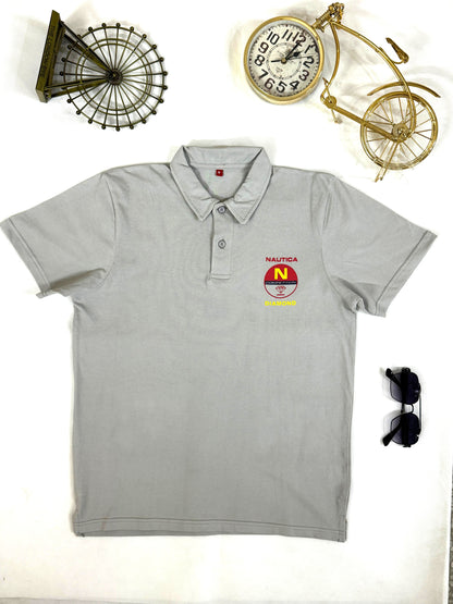 Men’s Nautica Diamond Grey Polo – Sporty, Sharp, and Stylish
