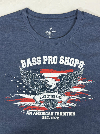 Men’s Bass Pro Shops T-Shirts – Bold Patriot Style in Red, Blue & White
