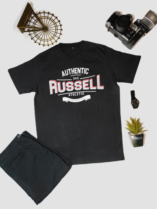 Men’s Russell Athletic Black T-Shirt – Authentic USA Street Style
