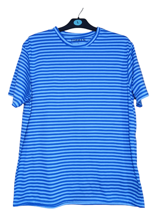 Topman Mens T-Shirt Striped