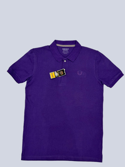 Men’s Purple Denim Polo – Bold Color, Effortless Style