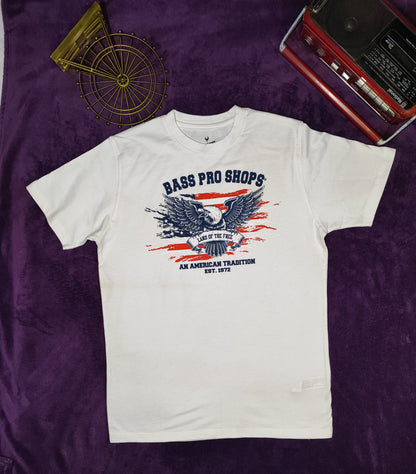 Men’s Bass Pro Shops T-Shirts – Bold Patriot Style in Red, Blue & White